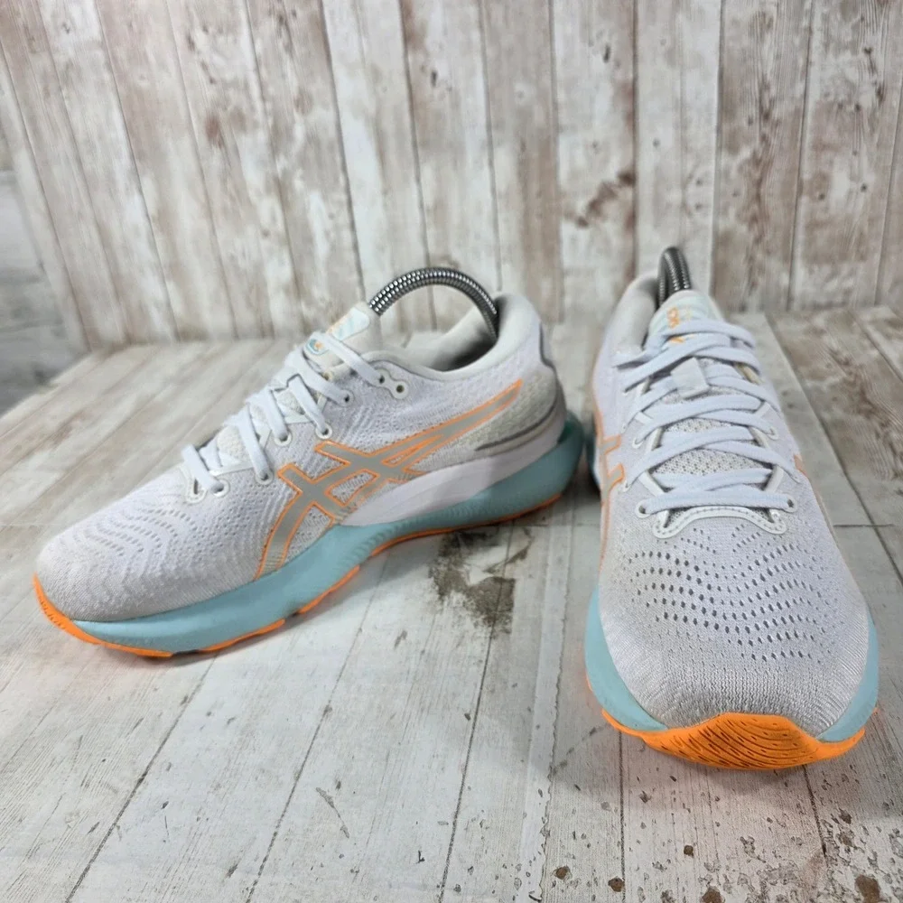 ASICS Gel-Cumulus 24 Womens Running Shoes Grey Orange 1012B206 Size 9
